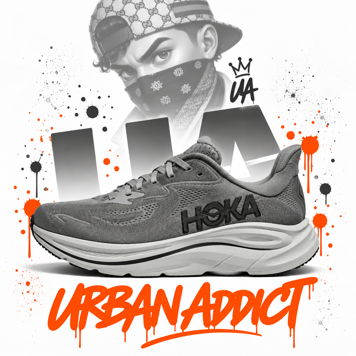 Hoka Clifton 10 Galactic Grey Asteroid Homme
